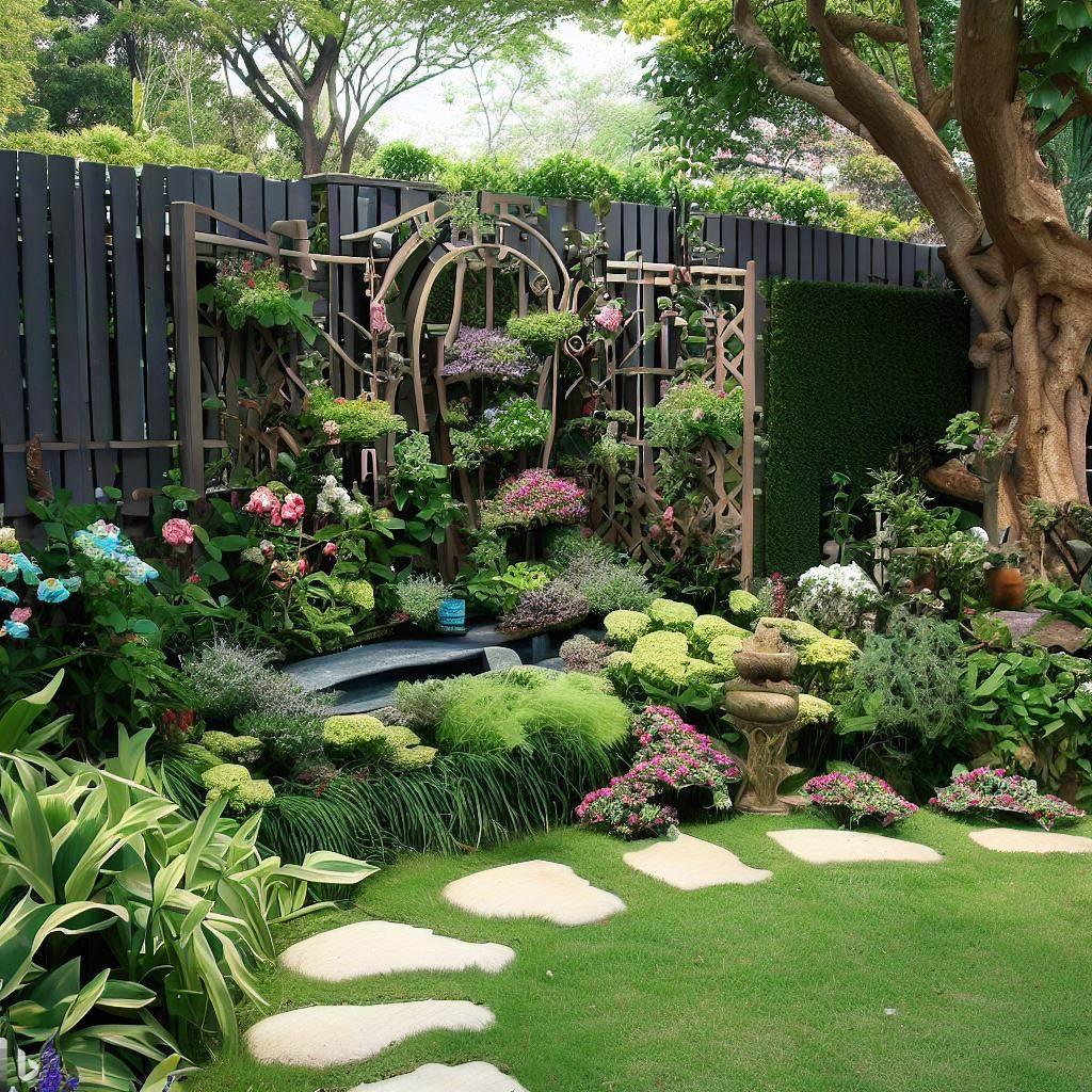 Garden Design Beside Fence: Unleashing Creativity with Sculptures and Art Installations - Lazy Pro