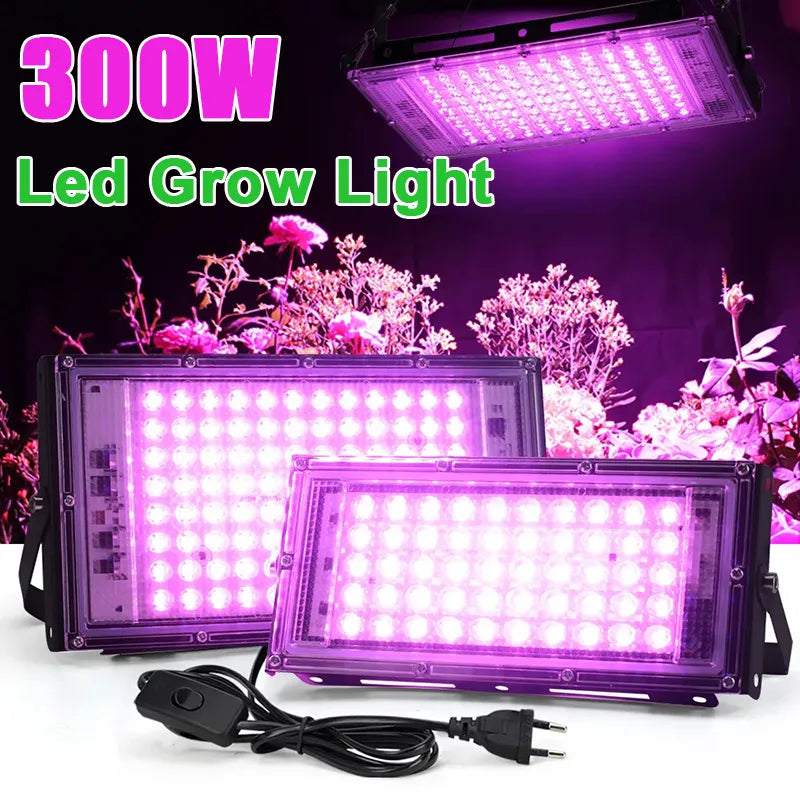 LazyGLO S300 Full Spectrum LED Grow Light with On/Off Switch