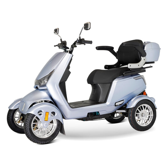 Lazy Bot™ Electric Mobility Scooter With Big Size ,high Power (Silver)