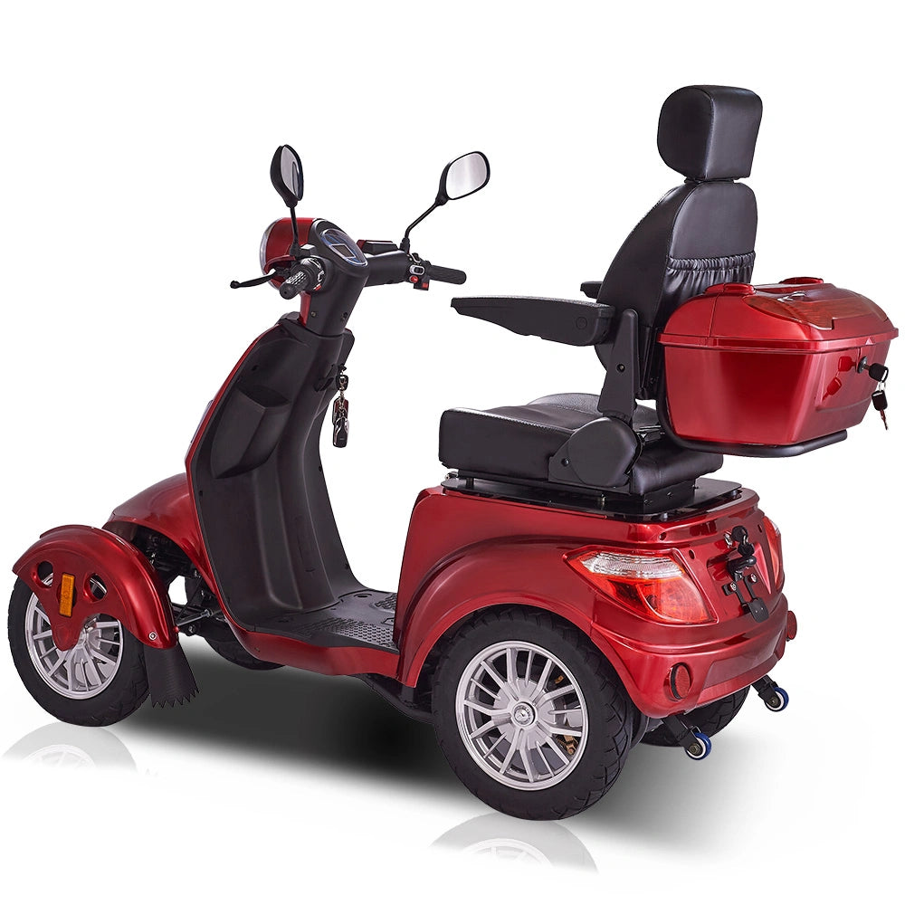 Lazy Bot™ Fastest Mobility Scooter With Four Wheels For Adults & Seniors; Red - Lazy Pro