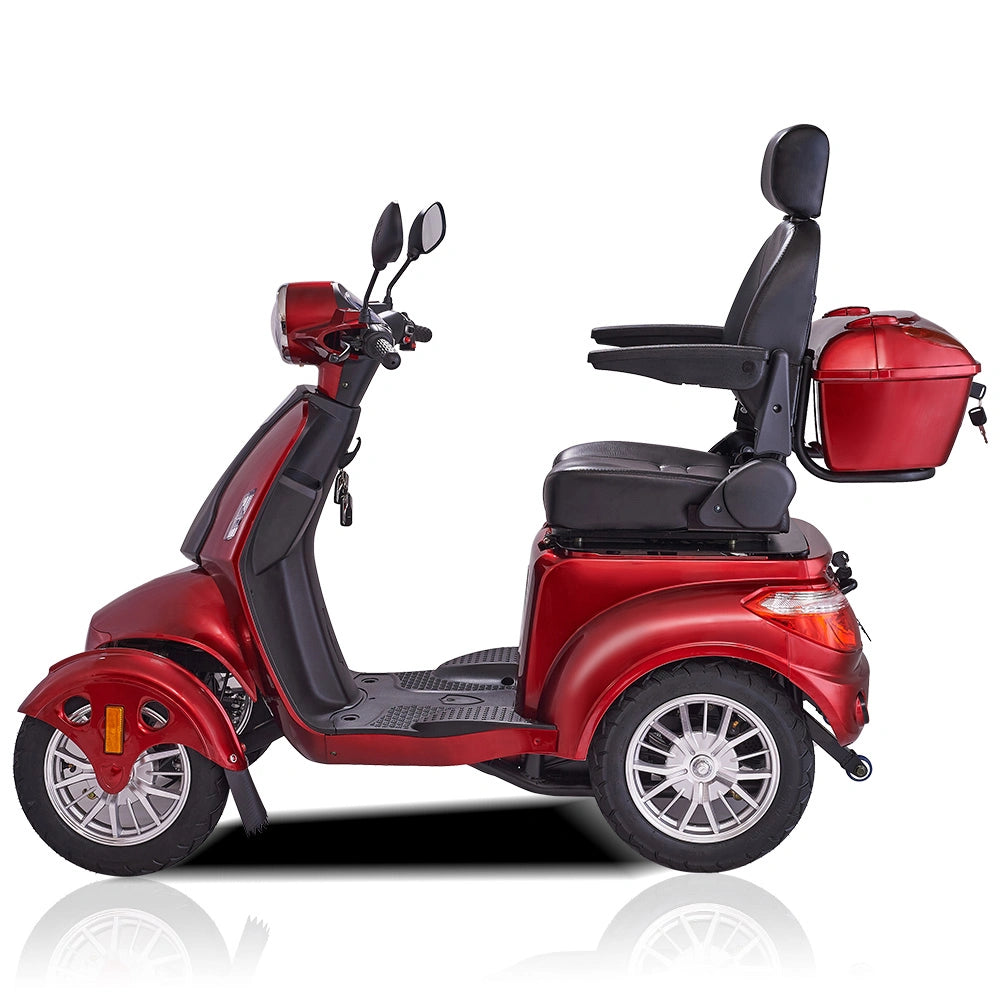 Lazy Bot™ Fastest Mobility Scooter With Four Wheels For Adults & Seniors; Red - Lazy Pro