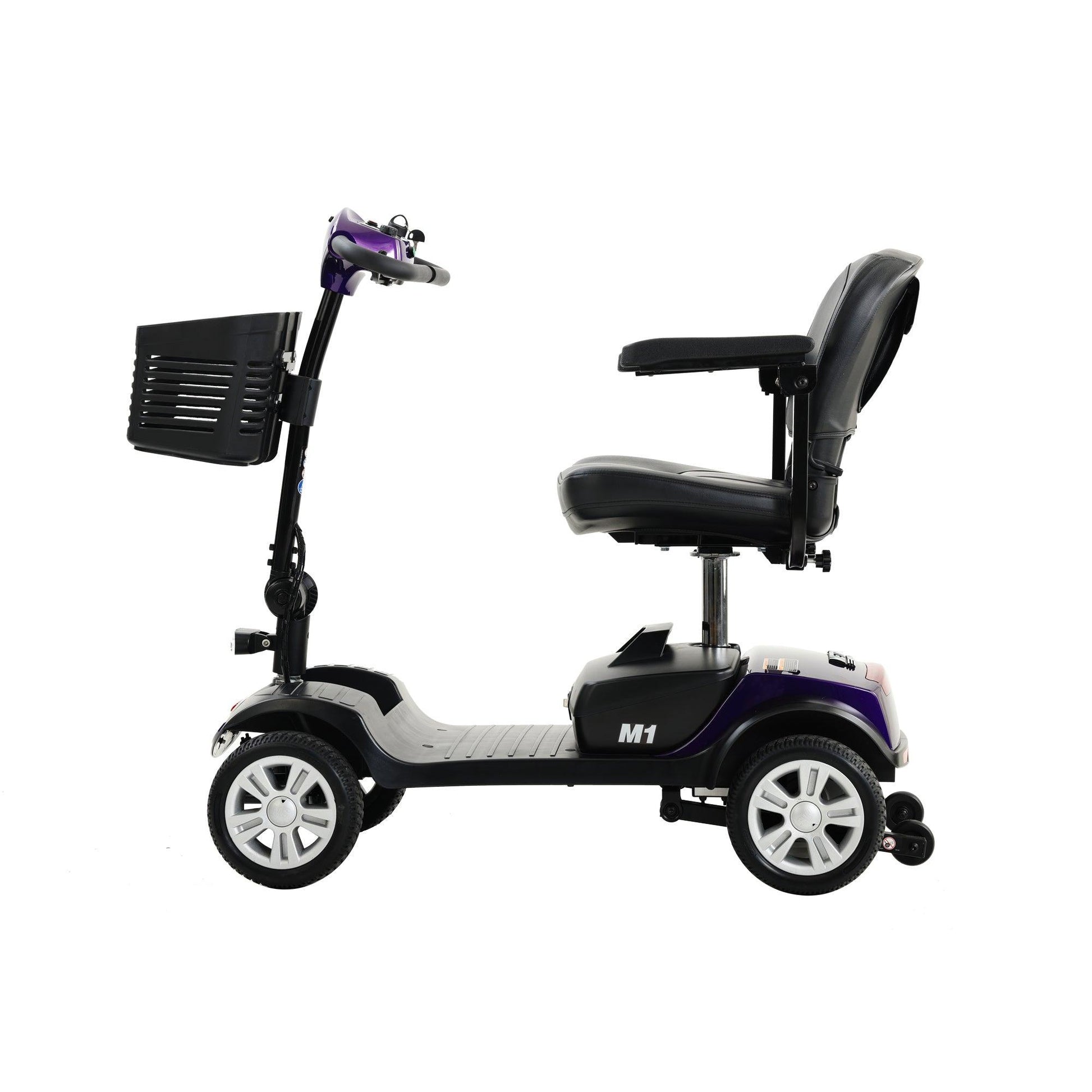 Lazy Bot™ Four wheels Compact Travel Mobility Scooter with 300W Motor for Adult-300lbs, Dark Purple - Lazy Pro