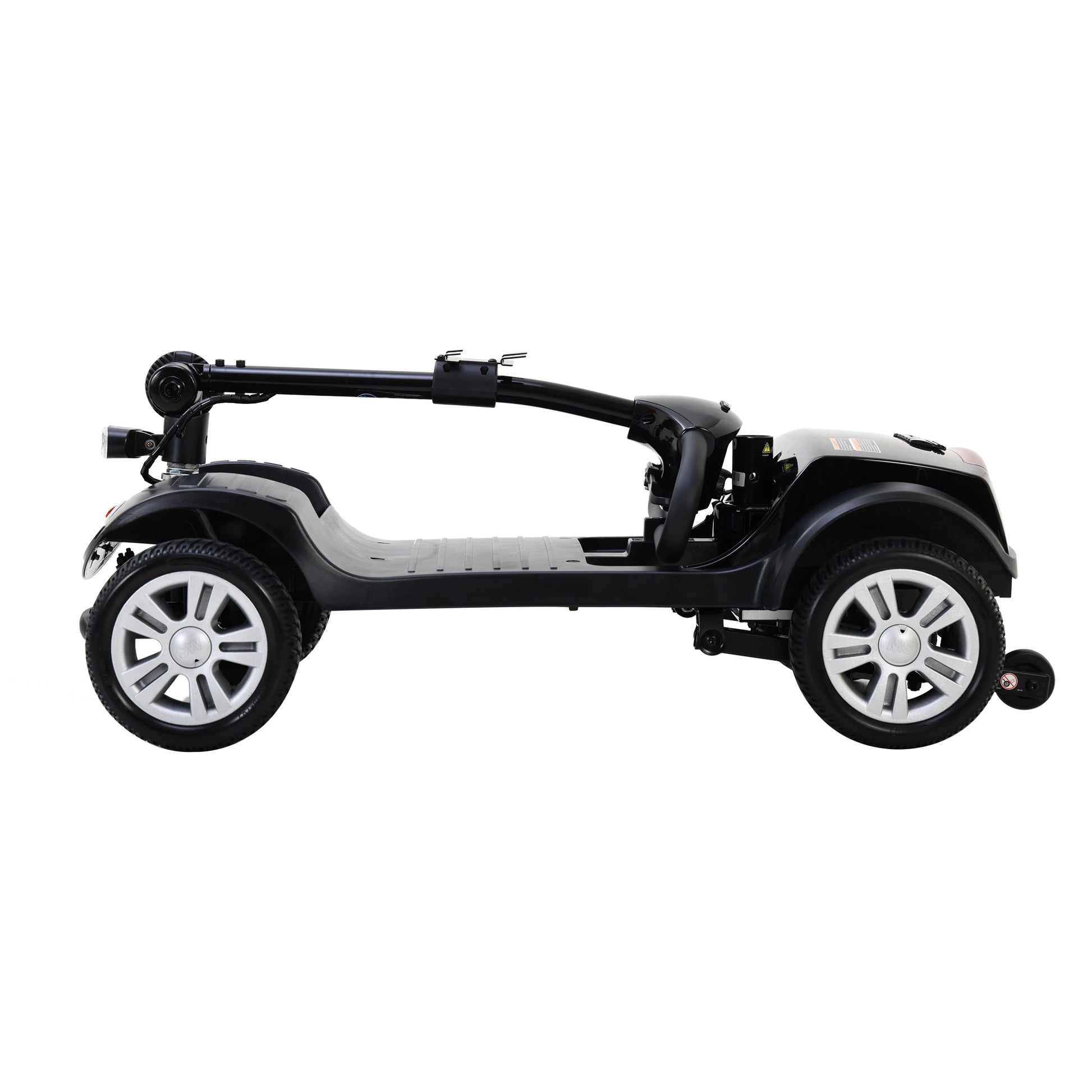 Lazy Bot™ Four wheels Compact Travel Mobility Scooter with 300W Motor for Adult-300lbs, Gloss Black - Lazy Pro