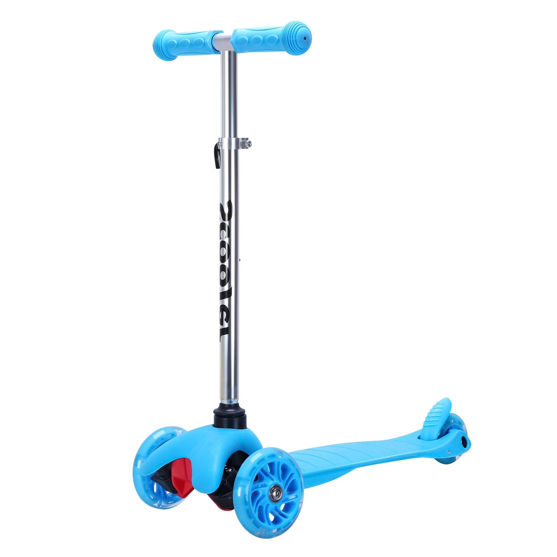 Lazy Bot™ Kids Scooter - 4 Adjustable Height, Extra-Wide Deck with Brake & 3 PU Flashing Wheels, Over 3 Years Old,Blue - Lazy Pro