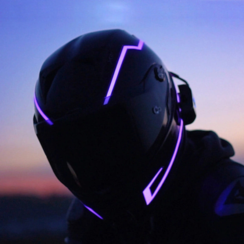 Lazy Bot™ Motorcycle Helmet Lighted Strip Night Riding Helmet Light Strip LED Warning Lights - Lazy Pro