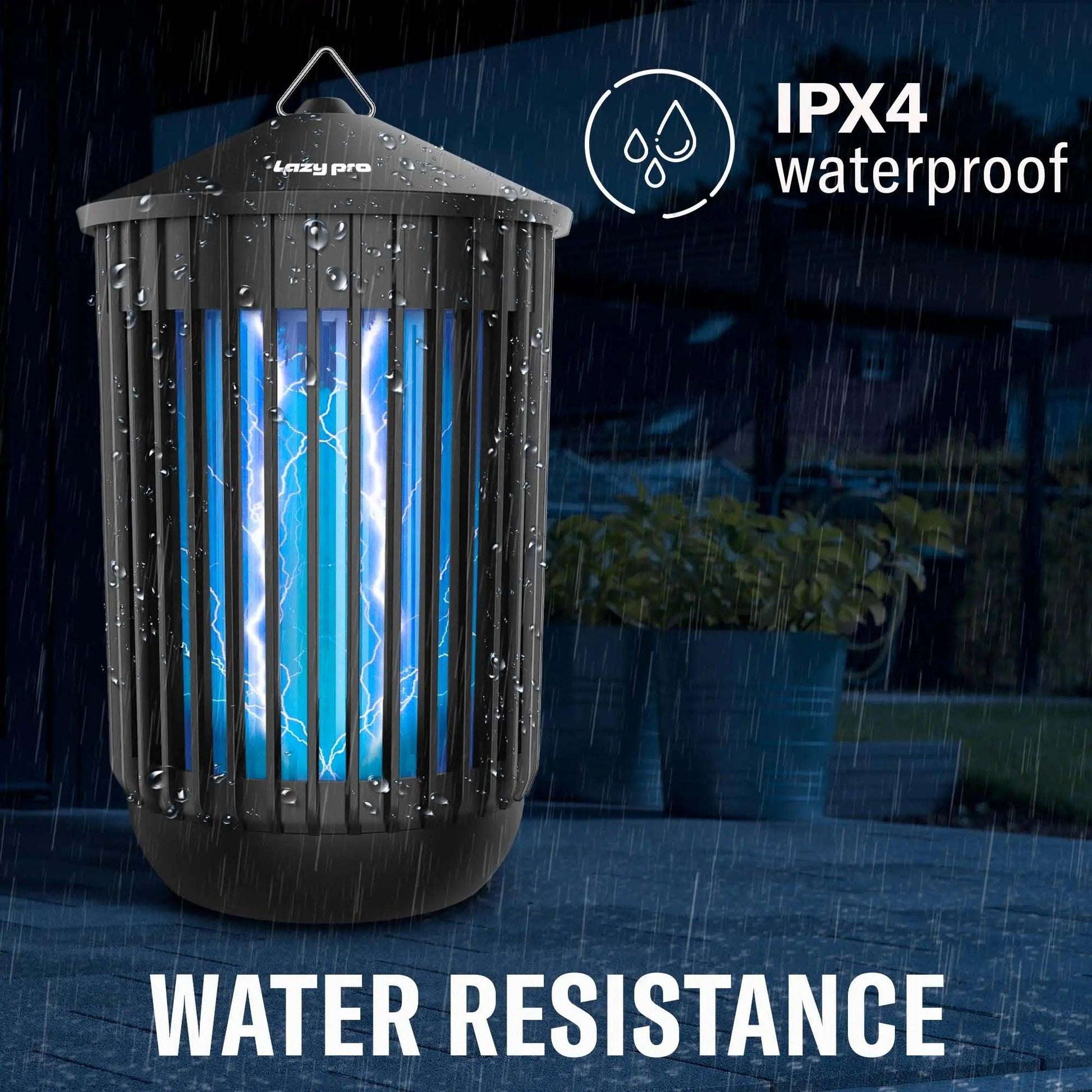 Lazy Pro ZAP X5000: Bug Zapper and Attractant, 20W Bulb, 5000V Grid, IPX7 Waterproof - Lazy Pro