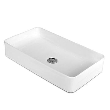 LazyBath™ 24 x 14 Inch Rectangle Bathroom Vessel Sink with Pop-up Drain - Lazy Pro