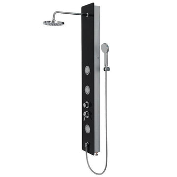 LazyBath™ 59 Inch Tempered Glass Shower Panel with Hand Shower - Lazy Pro
