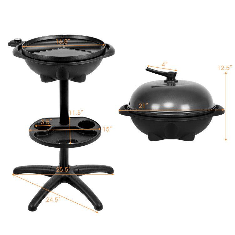 LazyBBQ™ 1350 W Outdoor Electric BBQ Grill with Removable Stand - Lazy Pro