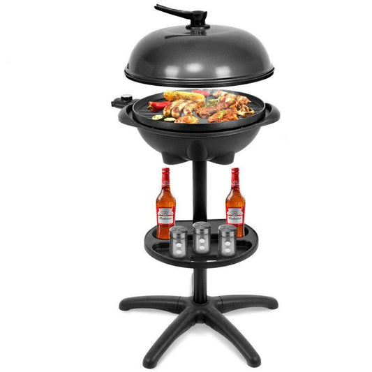 LazyBBQ™ 1350 W Outdoor Electric BBQ Grill with Removable Stand