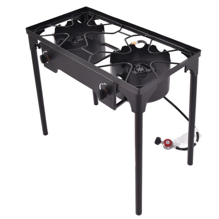 LazyBBQ™ 150000 BTU Double Burner Outdoor Stove BBQ Grill - Lazy Pro