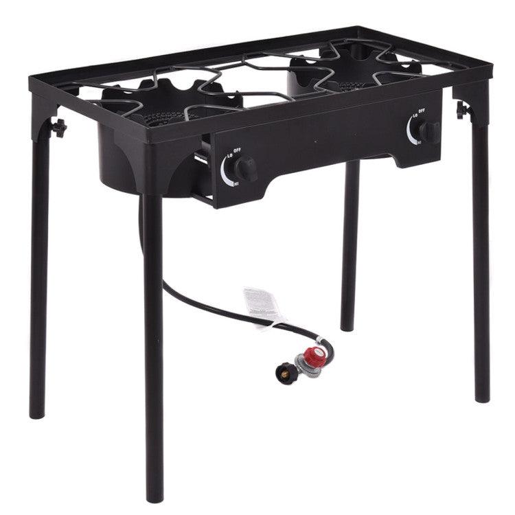 LazyBBQ™ 150000 BTU Double Burner Outdoor Stove BBQ Grill - Lazy Pro