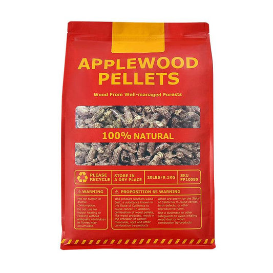 LazyBBQ™ 20 Pounds Apple Wood Pellets 100% All-Natural for Pellet Grills