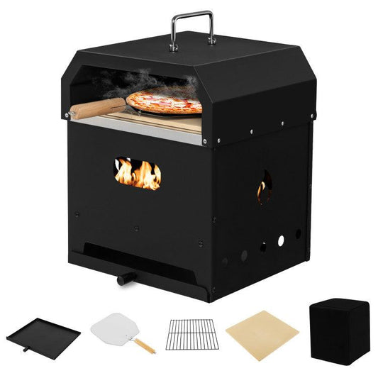 LazyBBQ™ 4-in-1 Outdoor Portable Pizza Oven with 12 Inch Pizza Stone