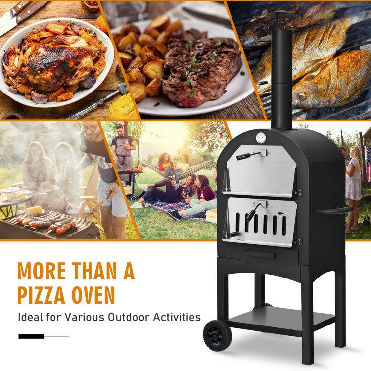 LazyBBQ™ Portable Outdoor Pizza Oven with Pizza Stone and Waterproof Cover - Lazy Pro