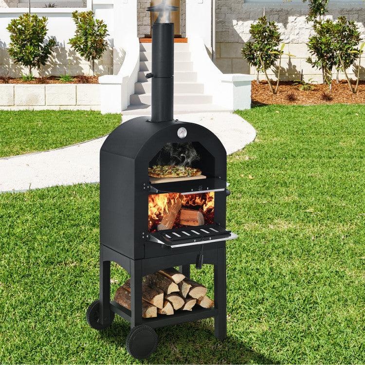 LazyBBQ™ Portable Outdoor Pizza Oven with Pizza Stone and Waterproof Cover - Lazy Pro