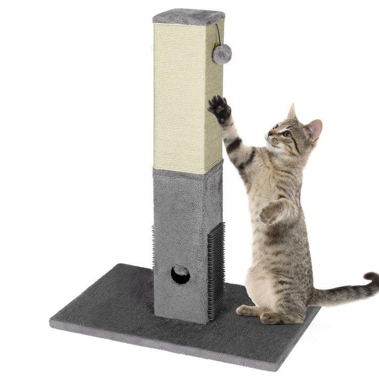 LazyCat™ 31 Inch Tall Cat Scratching Post Claw Scratcher with Sisal Rope and 2 plush Ball - Lazy Pro