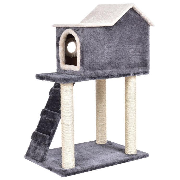 LazyCat™ 36 Inch Tower Condo Scratching Posts Ladder Cat Tree - Lazy Pro