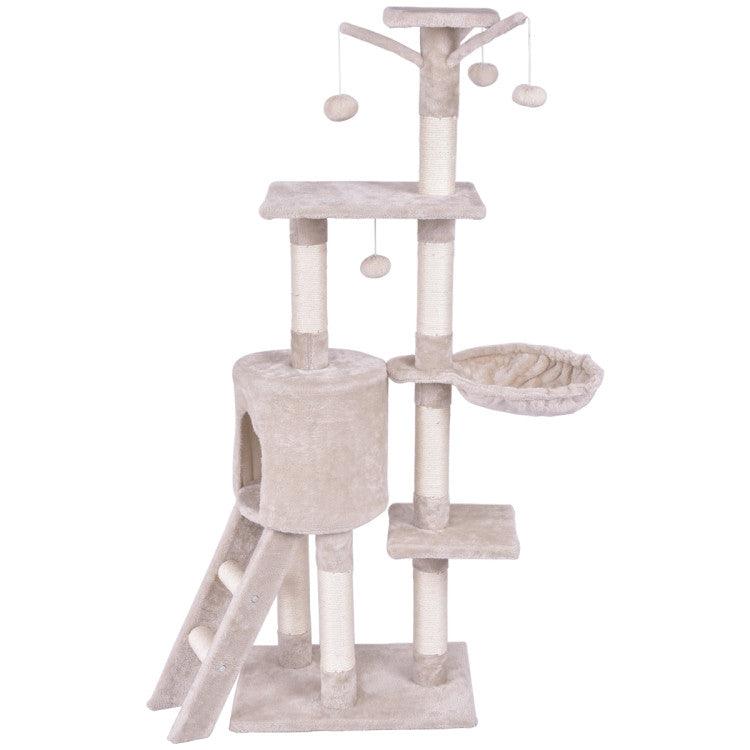 LazyCat™ 56 Inch Condo Scratching Posts Ladder Cat Play Tree - Lazy Pro