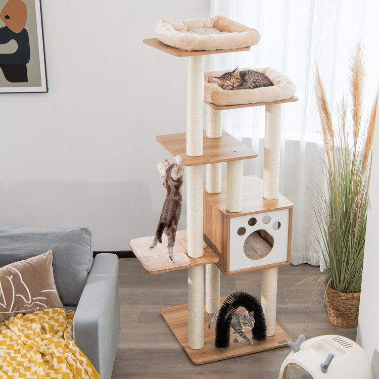 LazyCat™ Indoor Cat Tree Tower with Platform Scratching Posts - Lazy Pro