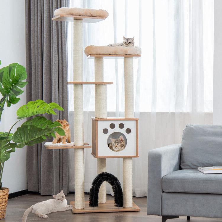 LazyCat™ Indoor Cat Tree Tower with Platform Scratching Posts - Lazy Pro