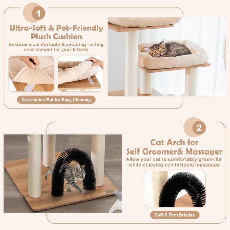 LazyCat™ Indoor Cat Tree Tower with Platform Scratching Posts - Lazy Pro