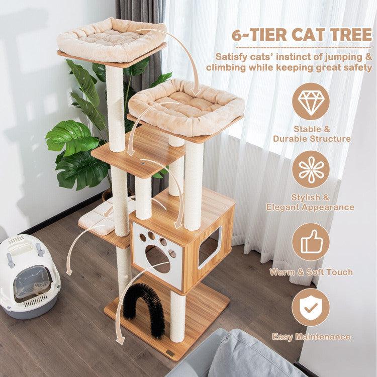 LazyCat™ Indoor Cat Tree Tower with Platform Scratching Posts - Lazy Pro