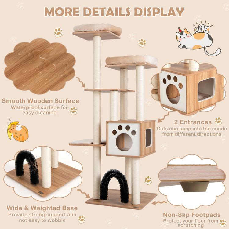 LazyCat™ Indoor Cat Tree Tower with Platform Scratching Posts - Lazy Pro