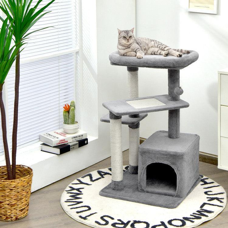 LazyCat™ Multi-layer Cat Tree with Perch and Hanging Ball - Lazy Pro