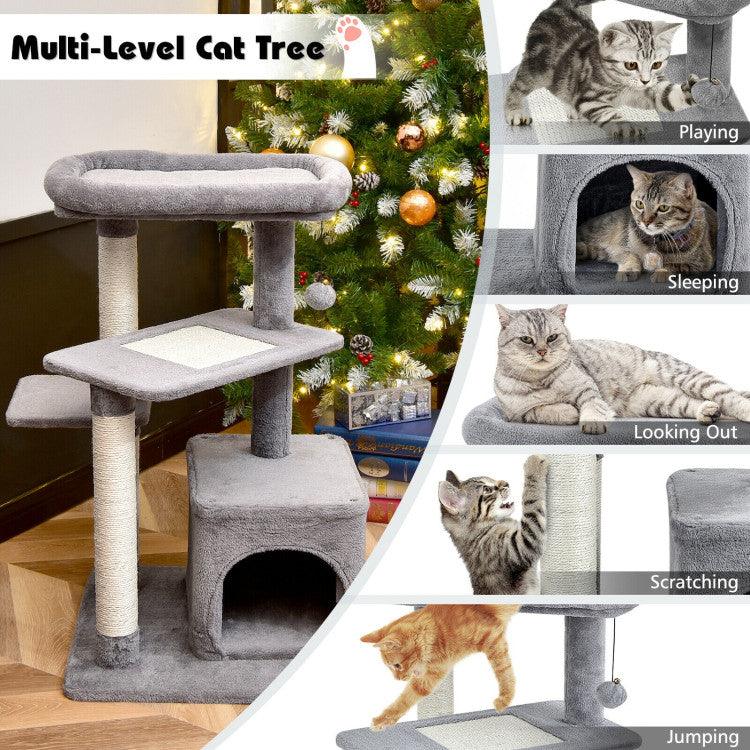 LazyCat™ Multi-layer Cat Tree with Perch and Hanging Ball - Lazy Pro