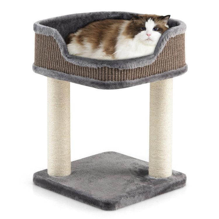 LazyCat™ Multi-Level Cat Climbing Tree with Scratching Posts and Large Plush Perch - Lazy Pro