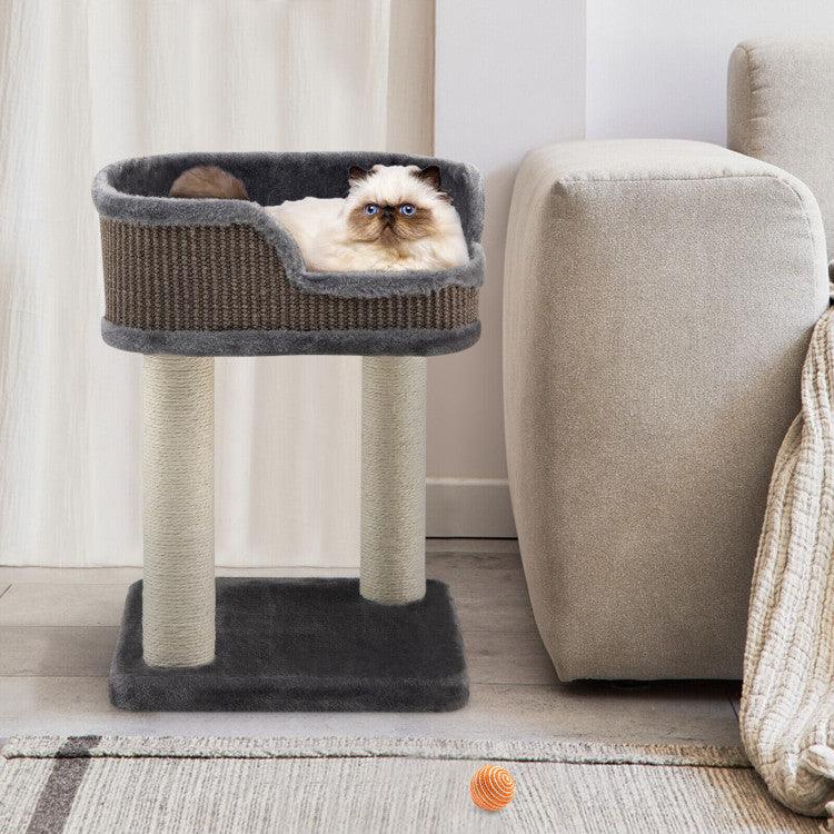 LazyCat™ Multi-Level Cat Climbing Tree with Scratching Posts and Large Plush Perch - Lazy Pro