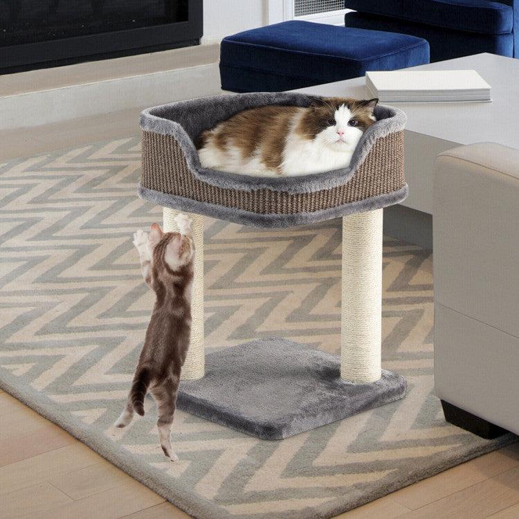 LazyCat™ Multi-Level Cat Climbing Tree with Scratching Posts and Large Plush Perch - Lazy Pro