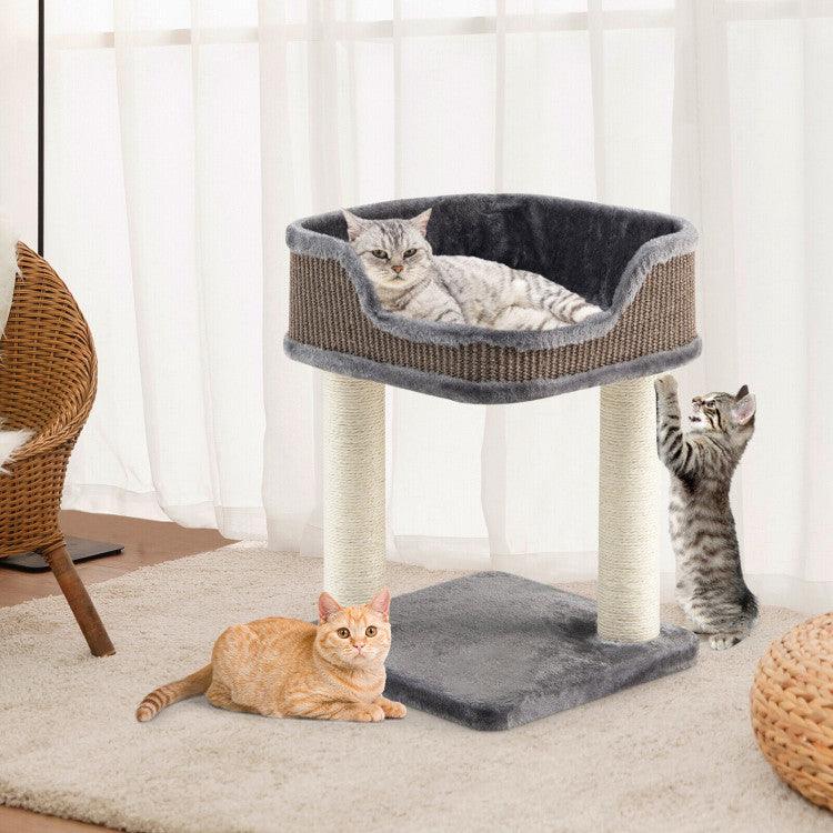 LazyCat™ Multi-Level Cat Climbing Tree with Scratching Posts and Large Plush Perch - Lazy Pro