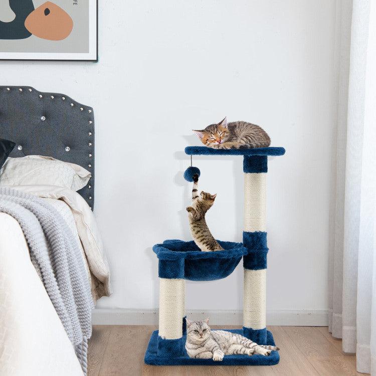 LazyCat™ Multi-level Cat Tree with Scratching Posts and Cat Hammock - Lazy Pro