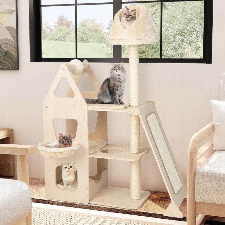 LazyCat™ Multi-Level Cat Tree with Sisal Scratching Post - Lazy Pro