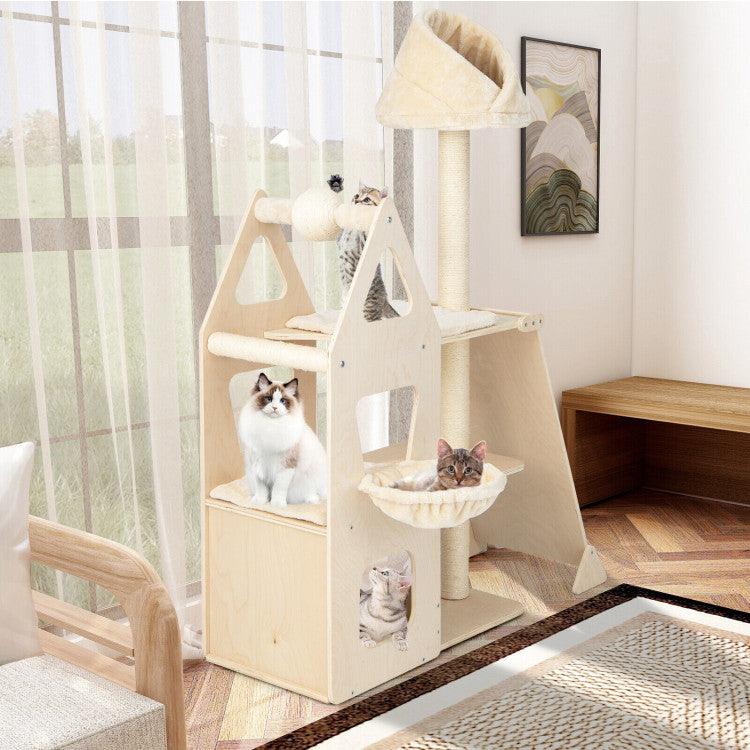 LazyCat™ Multi-Level Cat Tree with Sisal Scratching Post - Lazy Pro