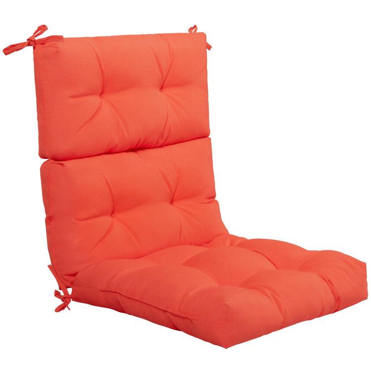 LazyChill™ Tufted Patio High Back Chair Cushion with Non-Slip String Ties - Lazy Pro