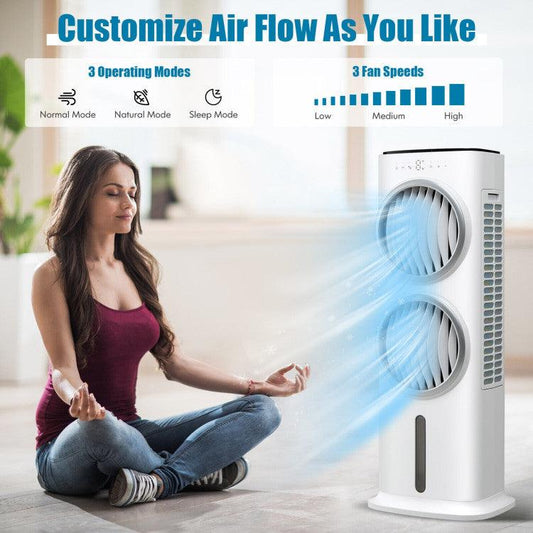 LAZYCHILL™ X9 3-IN-1 90W Portable Evaporative Air Cooler, Double Fans