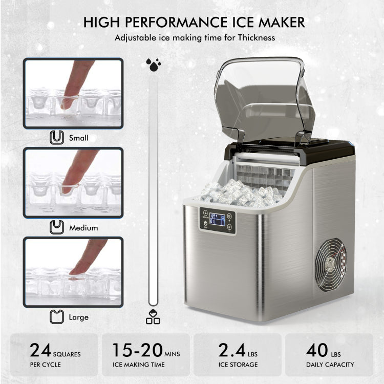 LazyCool™Electric Countertop Ice Maker with Ice Scoop and Basket - Lazy Pro