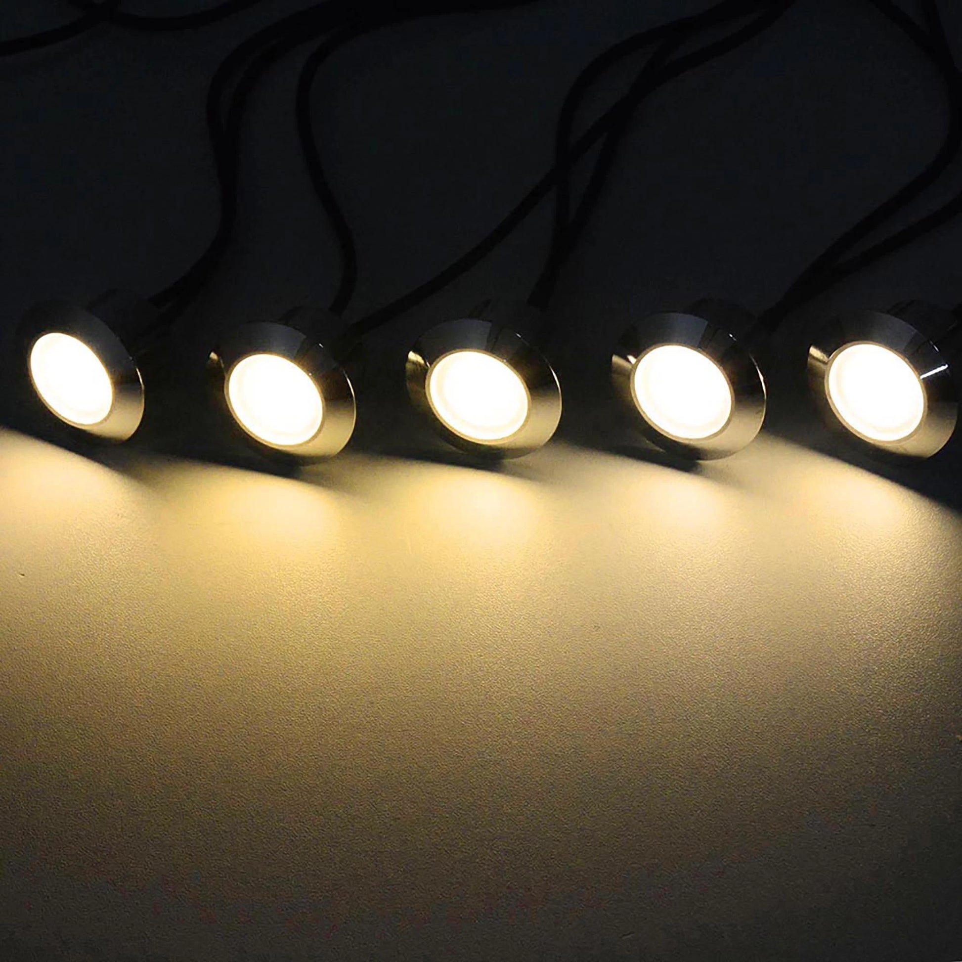 LazyDeck™ 10pcs White LED Deck Lights Set with Transformer & Wire - Lazy Pro