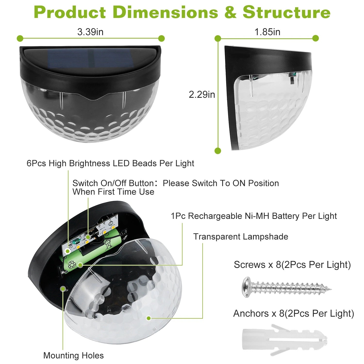 LazyDeck™ 4Pcs Solar Fence Lights Outdoor Dusk To Dawn Sensor Decorative Deck Lamps IP65 Waterproof - Lazy Pro