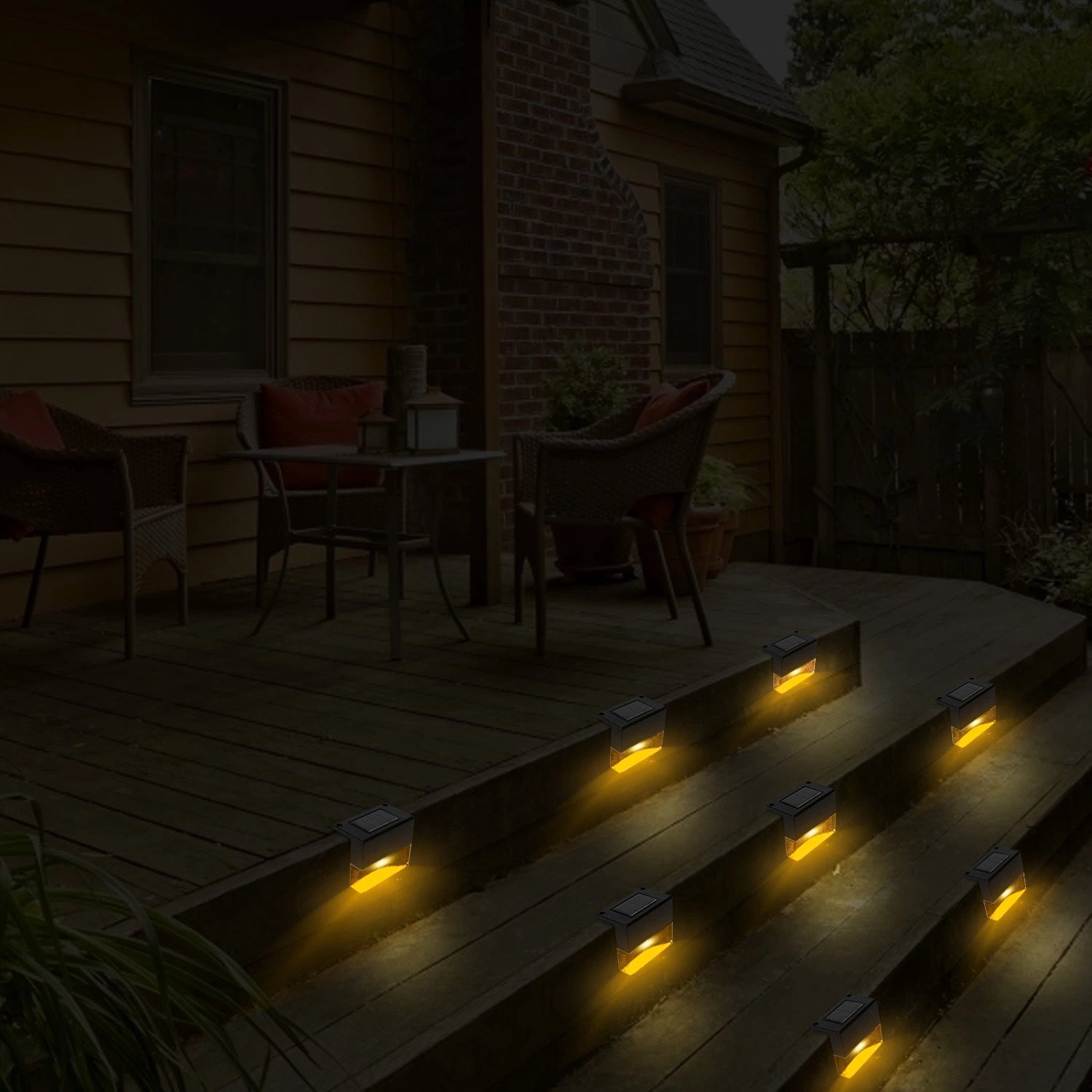 LazyDeck™ 6Pcs Solar Powered Deck Lights Outdoor Acrylic Bubbles Decorative Step Fence Lamp IP55 Waterproof - Lazy Pro