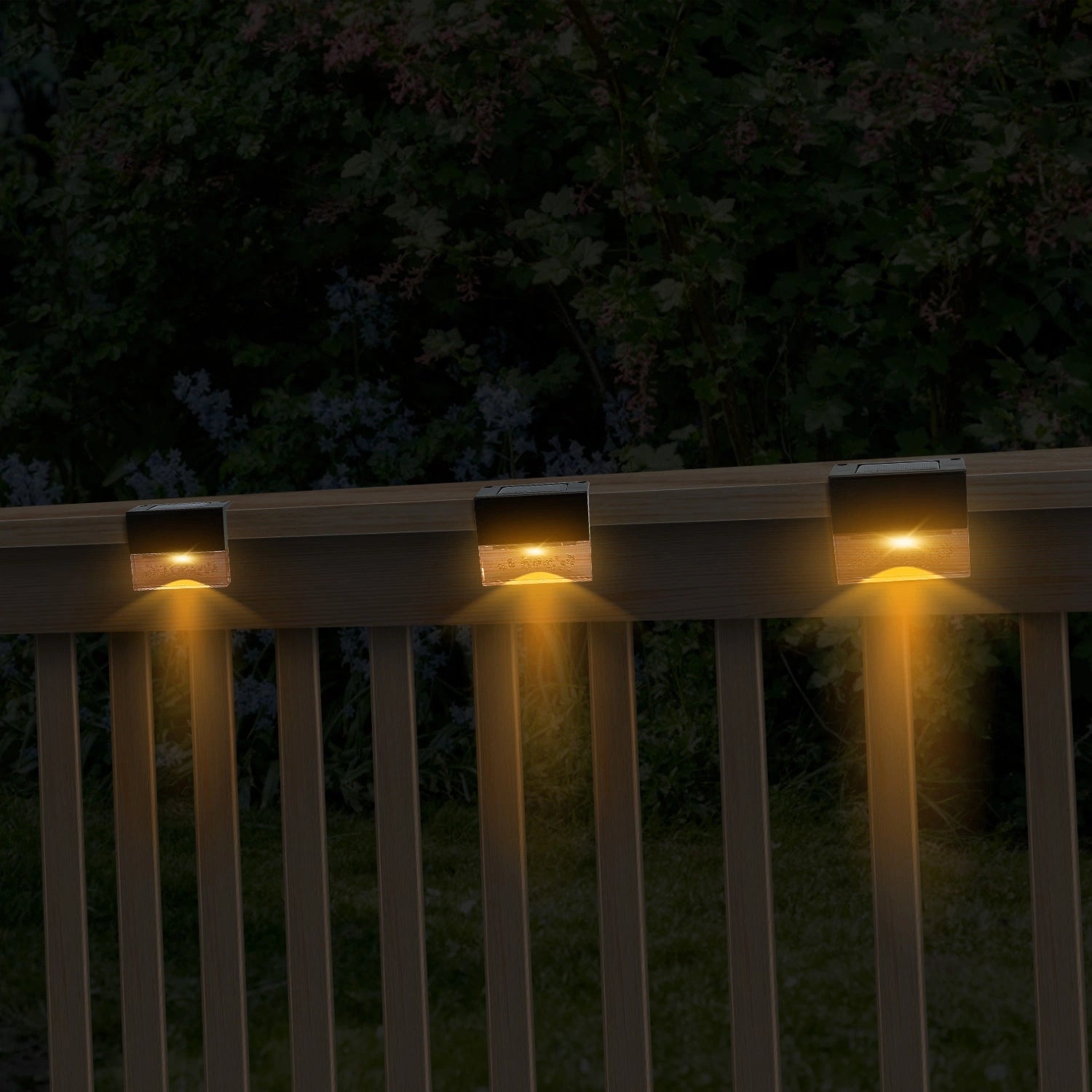 LazyDeck™ 6Pcs Solar Powered Deck Lights Outdoor Acrylic Bubbles Decorative Step Fence Lamp IP55 Waterproof - Lazy Pro