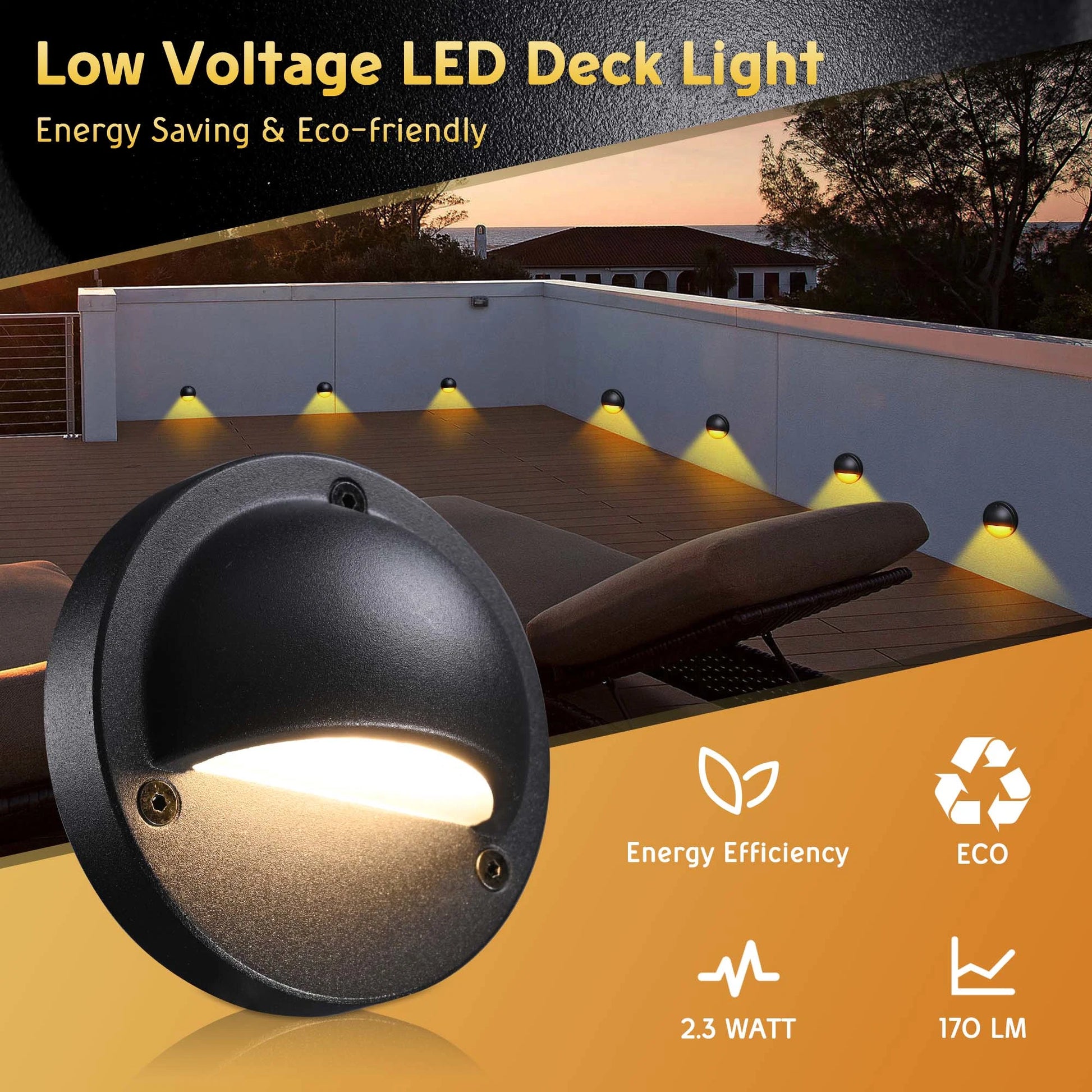 LazyDeck™ LED Deck Lights 12PCS - Lazy Pro