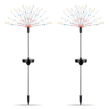 LazyDecorlight™ 2Pcs Solar Powered Starburst Lights 240 LEDs Firework Lamp Garden Path Decor Lights - Lazy Pro