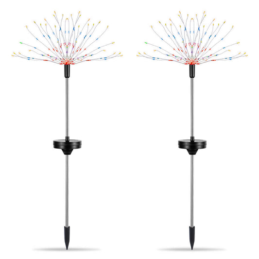 LazyDecorlight™ 2Pcs Solar Powered Starburst Lights 240 LEDs Firework Lamp Garden Path Decor Lights