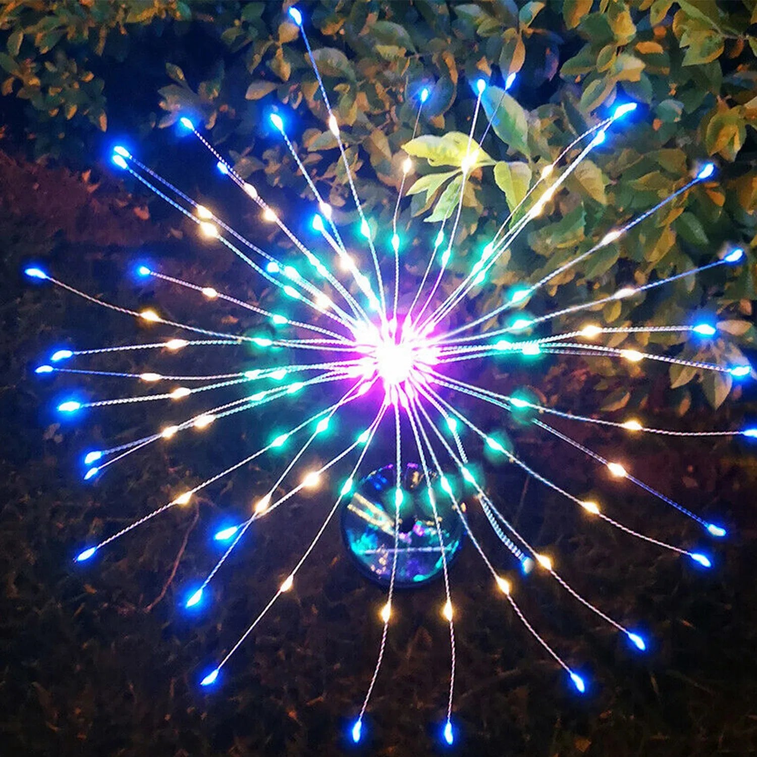 LazyDecorlight™ 2Pcs Solar Powered Starburst Lights 240 LEDs Firework Lamp Garden Path Decor Lights - Lazy Pro