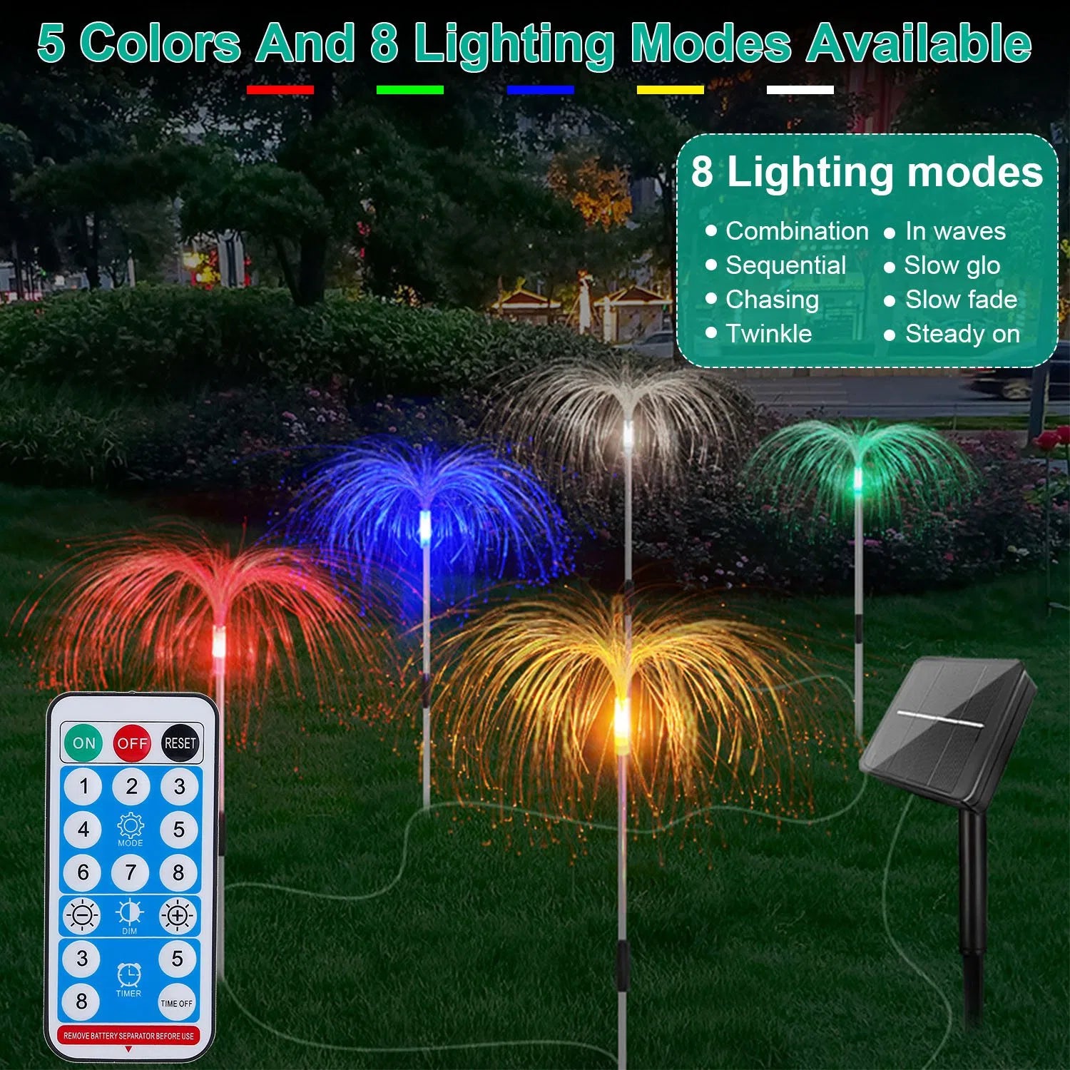 LazyDecorlight™ 5 In 1 Outdoor Solar Light Jellyfish Landscape Stake Decorative Lamp Light - Lazy Pro