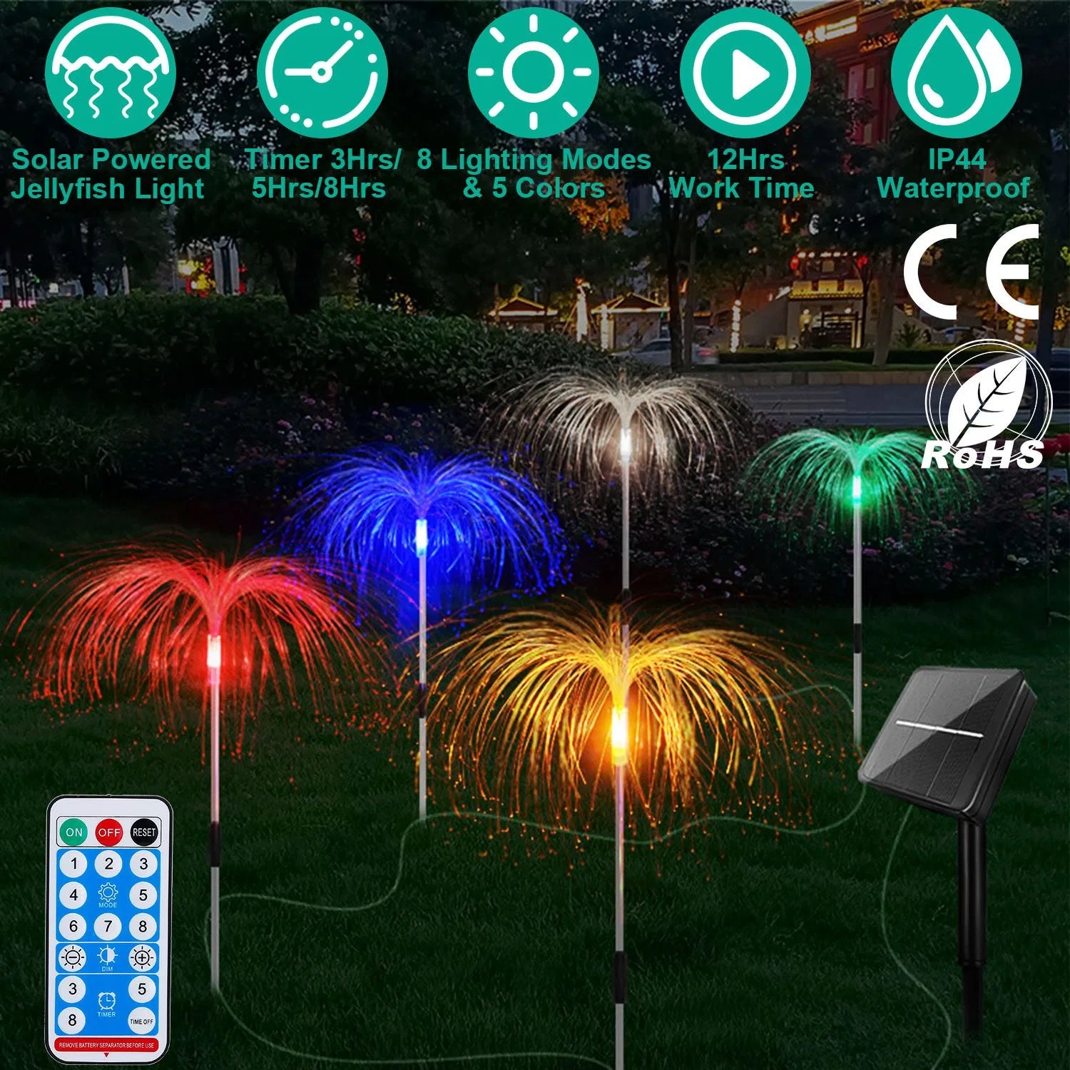 LazyDecorlight™ 5 In 1 Outdoor Solar Light Jellyfish Landscape Stake Decorative Lamp Light - Lazy Pro